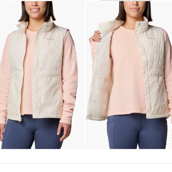 1X - COLUMBIA - Ivory Emberview Lightweight Puffer Fill Vest Water-Repellent NEW - Picture 1 of 13